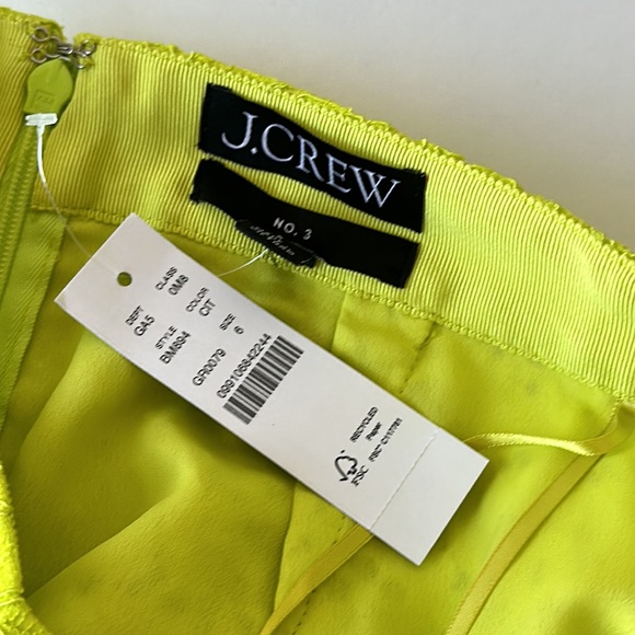 J Crew Number 3 Pencil Skirt in Citrine Lace NWT Size 6 - Picture 8 of 12